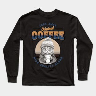 cat and coffee Long Sleeve T-Shirt